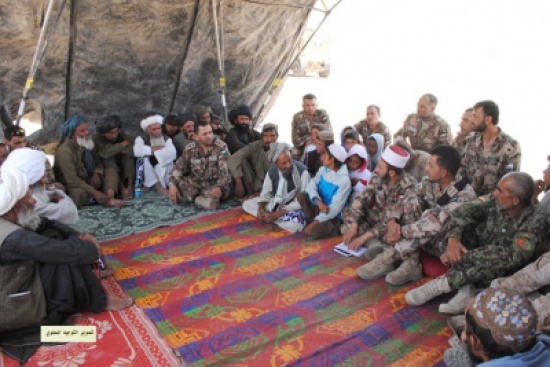 قوة الحماية الاردنية في ولاية هلمند تقيم مأدبة افطار